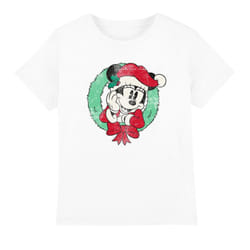 Disney Childrens/Kids Minnie Mouse Wreath Christmas T-Shirt - 3-4 Years, White