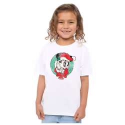 Disney Childrens/Kids Minnie Mouse Wreath Christmas T-Shirt - 7-8 Years, White