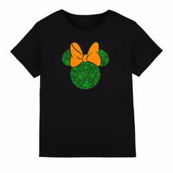 Disney Childrens/Kids Shamrock Ears Minnie Mouse St Patricks Day T-Shirt - 12-13 Years, Black
