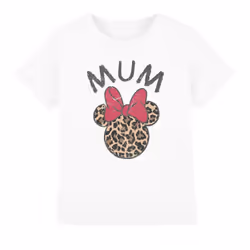 Disney Childrens/Kids Mum Minnie Mouse Leopard Print Mothers Day T-Shirt - 7-8 Years, White