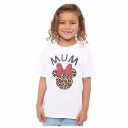 Disney Childrens/Kids Mum Minnie Mouse Leopard Print Mothers Day T-Shirt - 7-8 Years, White