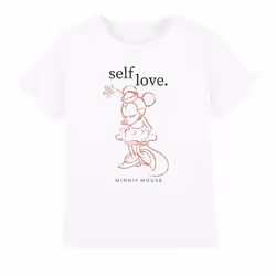Disney Childrens/Kids Self Love Minnie Mouse Valentine's Day T-Shirt - 7-8 Years, White