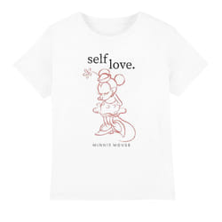 Disney Childrens/Kids Self Love Minnie Mouse Valentine's Day T-Shirt - 7-8 Years, White