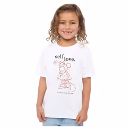 Disney Childrens/Kids Self Love Minnie Mouse Valentine's Day T-Shirt - 7-8 Years, White