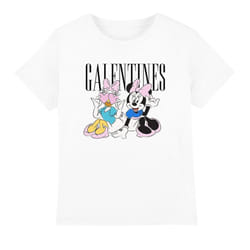Disney Childrens/Kids Galentines Minnie Mouse Valentine's Day T-Shirt - 5-6 Years, White