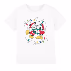 Disney Childrens/Kids Mickey & Minnie Mouse Kiss Christmas T-Shirt - 5-6 Years, White