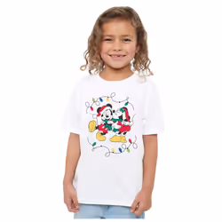 Disney Childrens/Kids Mickey & Minnie Mouse Kiss Christmas T-Shirt - 5-6 Years, White