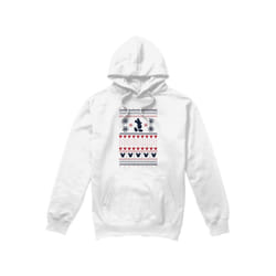 Disney Mens Mickey Mouse Christmas Sweater Hoodie - S, White