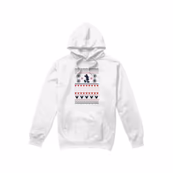 Disney Mens Mickey Mouse Christmas Sweater Hoodie - L, White