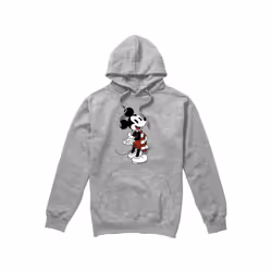 Disney Mens Mickey Mouse Scarf Christmas Hoodie - L, Sport Heather