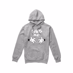 Disney Mens Hug Me Mickey Mouse Valentine's Day Hoodie - XL, Sport Heather
