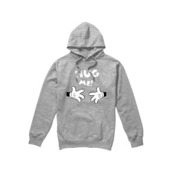 Disney Mens Hug Me Mickey Mouse Valentine's Day Hoodie - XL, Sport Heather