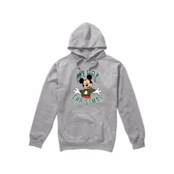 Disney Mens Mickey Mouse Christmas Sweater Hoodie - S, Sport Heather