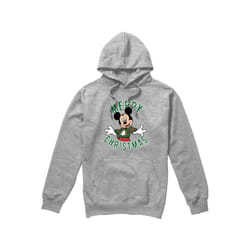 Disney Mens Mickey Mouse Christmas Sweater Hoodie - S, Sport Heather