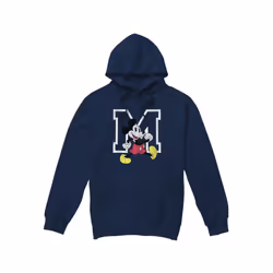 Disney Mens Mickey Mouse Classic Walk Hoodie - XL, Navy