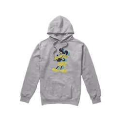 Disney Mens Trippy Mickey Mouse Hoodie - L, Sport Heather