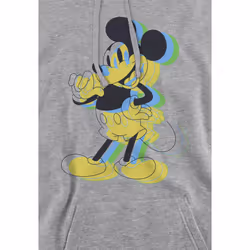 Disney Mens Trippy Mickey Mouse Hoodie - M, Sport Heather