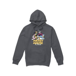 Disney Mens Mickey Mouse Friends Hoodie - XXL, Charcoal