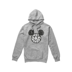 Disney Mens Best Dad Ever Mickey Mouse Hoodie - XL, Sport Heather