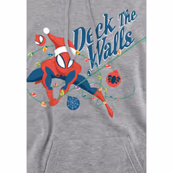 Spider-Man Mens Deck The Walls Hoodie - XL, Sport Heather