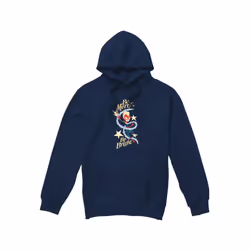 Captain Marvel Mens Be Merry Be Bright Hoodie - L, Navy