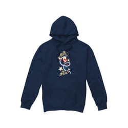 Captain Marvel Mens Be Merry Be Bright Hoodie - L, Navy