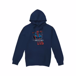 Spider-Man Mens Spider Dad Fathers Day Hoodie - XL, Navy
