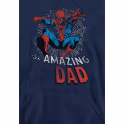 Spider-Man Mens Spider Dad Fathers Day Hoodie - XL, Navy