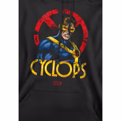 Marvel Mens X-Men Cyclops Logo Hoodie - XXL, Black