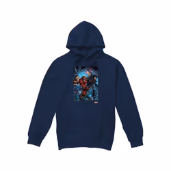 Marvel Mens X-Men Destroy Juggernaut Hoodie - XL, Navy
