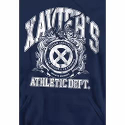 Marvel Mens X-Men Athletic Dept Professor X Hoodie - L, Navy