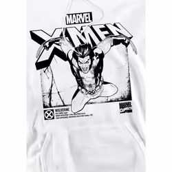 Marvel Mens X-Men Wolverine Jump Hoodie - L, White