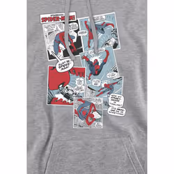 Spider-Man Mens Panel Collage Hoodie - S, Sport Heather