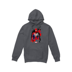 Spider-Man Mens Symbiote Hoodie - L, Charcoal