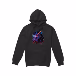 Star Wars Mens Obi Wan Kenobi Vader Painted Hoodie - XXL, Black