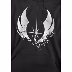 Star Wars Mens Jedi Obi Wan Kenobi Shattered Hoodie - L, Black