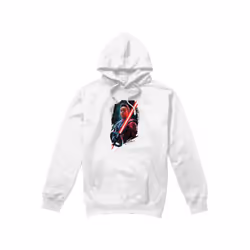 Star Wars Mens Obi Wan Kenobi Reva Painted Hoodie - L, White