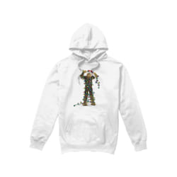 Star Wars Mens Chewbacca Fairy Lights Christmas Hoodie - S, White