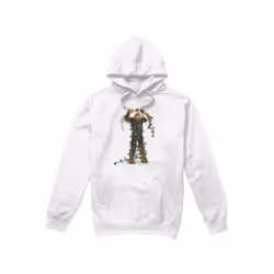 Star Wars Mens Chewbacca Fairy Lights Christmas Hoodie - XL, White