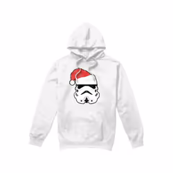 Star Wars Mens Stormtrooper Santa Christmas Hoodie - XXL, White