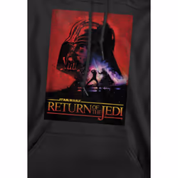 Star Wars Mens Return Of The Jedi Block Hoodie - L, Black