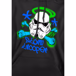 Star Wars Mens Stormtrooper Stencil Hoodie - M, Black