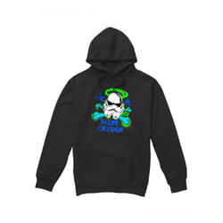 Star Wars Mens Stormtrooper Stencil Hoodie - S, Black