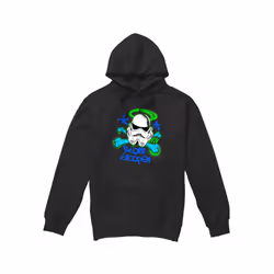 Star Wars Mens Stormtrooper Stencil Hoodie - XL, Black