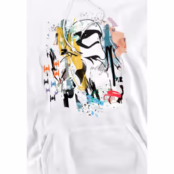 Star Wars Mens Stormtrooper Abstract Hoodie - XL, White