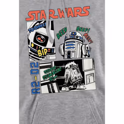 Star Wars Mens Beep Boop R2-D2 Hoodie - M, Sport Heather