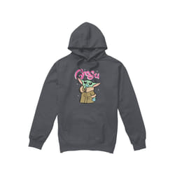 Star Wars: The Mandalorian Mens Grogu Bubble Hoodie - XXL, Charcoal