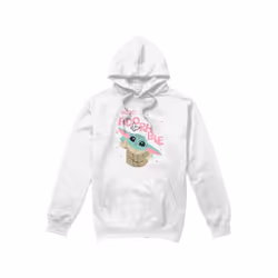 Star Wars: The Mandalorian Mens Mood Adorable Grogu Hoodie - XXL, White