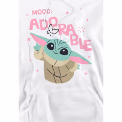 Star Wars: The Mandalorian Mens Mood Adorable Grogu Hoodie - XXL, White