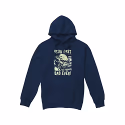 Star Wars Mens Yoda Best Dad Comic Hoodie - XXL, Navy